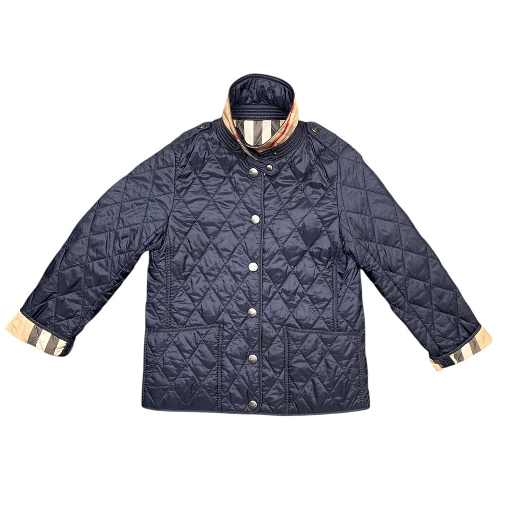 Burberry Kids Quilted Jacket in Navy